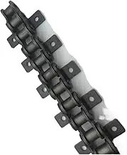 KGKMTHPHZG 12A-1 Industrial Roller Drive Chain with Double Sides Ear, Single Holes, Bent Curved Plate Conveyor Chain,1.5Meter