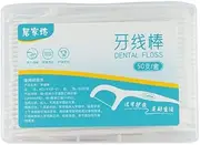 JDYYICZ Dental Floss Picks 50 Counts Unflavored Durable Disposable Floss Threaders Pro Health Sticks for Adults and Kids Travel Handy Box