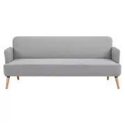 Merlin 3 Seater Sofa Futon Bed Fabric Lounge Couch - Grey