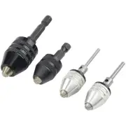 4PCS Drill Chuck Change Adapter 3-Jaw Drill Chuck Screwdriver Adapter7649