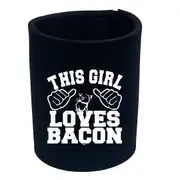 Food This Girl Loves Bacon - Funny Novelty Stubby Holder