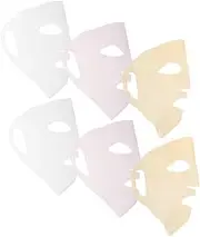 DECORNIJIA 6Pcs Reusable Silicone Face Mask Covers Facial Mask Shields for Women Lock Moisture Nutrients Easy to Clean Enhances Skincare Absorption