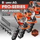 Baumr-AG Post Hole Digger Auger Petrol Drill Borer Fence Earth Power 88 75 62