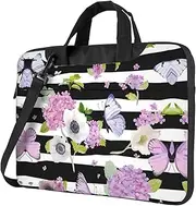Flower Butterfly1 Print Protective Laptop Bag Versatile Bags Computer Case Soft Women Men Unique