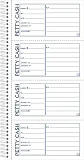 Adams Spiral Petty Cash Book, 2-Part, Carbonless, 4 Messages per Page, 200 Sets per Book (SC1156)