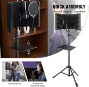 Microphone Isolation Shield 5-Panel Studio Recording Foldable Mic Sound Shield