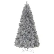 Artificial Xmas Tree with Branch Tips and Warm White LED Lights-7FT - Color: Sil