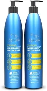 Torrano Keratin Hair Treatment Straightening in 1 Step, Formaldehyde Free-Nanoplastia Para Alisar Cabello, Keratina Organica Sin Formol Para Alisar el Pelo (16.9 Fl Oz (Pack of 2))