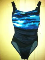 PRETTY MIRACLESUIT® KARAVELLE BLUE FADE SWIMSUIT 8 10 12 14 16 18