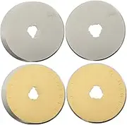 SHINEOFI 10pcs Titanium-Plated Rotary Cutter Blades Round Sharpened for Quilting Scrapbooking Sewing 45mm Fabric Cutting Accessories