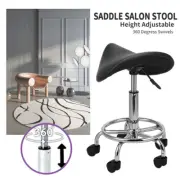 Saddle Salon Stool Bar Swivel Chair Massage Barber Hairdressing Hydraulic Lift