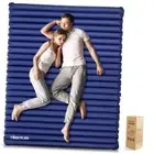 Double Sleeping Pad for Camping, 4" Extra-Thick Camping Full XL Navy Pumpsack