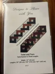 Twist And Turn Table Runner Pattern In 3 Lengths Designs To Share With You #117