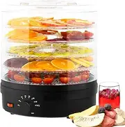 Advwin Food Dehydrator, Food Dryer with 5 Removable Trays, 35-70℃ Adjustable Temperature Controls for Jerky Meat Herbs Fruit, Bread - Black