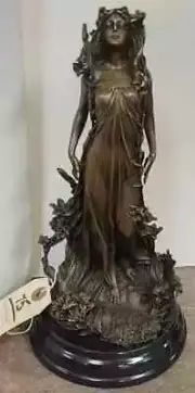 Art Nouveau Bronze Of A Woman Sgnd Nick