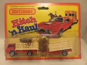 1982 Matchbox SuperFast Hitch 'N Haul Cattle Truck Trailer England Die-Cast