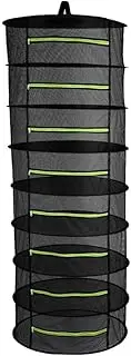 Hanging Basket 8 Layers with Zipper Folding Dry Rack Herb Drying Net Dryer Bag Mesh for Herbs Flowers Buds Plants