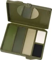 Camouflage Face Paint Woodland Compact w/ Olive-Drab Green Case Mirror - 4500