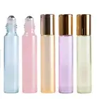 5x 10x Glass Roller Bottles 5/10ml Rollerball Perfume Essential Oil Roll On Ball