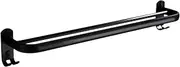 TBKBZTLALX Double Bar Matte Aluminum Alloy Towel Holder Rack with 2 Hooks Wall Mounted for Bathroom Kitchen Office Black Towel Rack