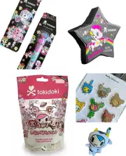 TOKIDOKI GIFT PACK- Highlighter, Magnets, Pen, Moofia, Puffy Stickers, Donutella