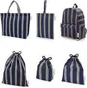 COLORFUL CANDY STYLE Laura Ashley NU304100 School Entrance School Entrance 6-Piece Set, Lesson Bag, Quilting (Gusset), Shoe Case, Drawstring Gymnastics Clothes, Lunch Bag, Cup Bag, Small Items,