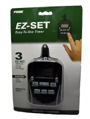Prime EZ-SET Outdoor Digital Timer 120 V Black