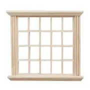 2PC Dollhouse Unpainted 1:12 Scale Window Frame Miniatures Doll House Building