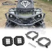 For Can-Am Outlander LED Headlight Conversion Light Pods Flush Mount Bracket Kit