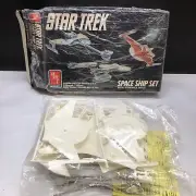 AMT ERTL Star Trek Space Ship Set Model Kit 6677 Enterprise Romulan Klingon NOB