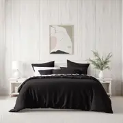 Bianca Kahlani Polyester Waffle Quilt Cover Bedding Sleep Set - Chocolate