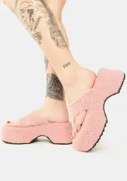 [ZEMETA] Pink Motor Flip Flops