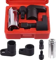 Swpeet 5Pcs Automotive O2 Oxygen Sensor Socket Offset Wrench Remover Tool and Thread Chaser Tool, Installation Universal Puller and Removal Tool for Removing and Install Oxygen Sensors