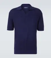 [Frescobol Carioca] Frescobol Carioca Rino cotton ribbed-knit polo shirt AU 90 blue