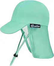 [weVSwe] Baby Toddler Sun Hat UPF 50+ Swim Cap Flap Neck Protection Adjustable Chin Straps UV Sun Protection Hats