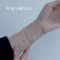 在飛比找momo購物網優惠-【Porabella】925幸運純銀雙層手鏈 Bracele