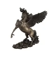 US Bronzed Finish Winged Horse Pegasus Statue Amazing Detail