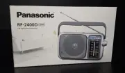 PANASONIC RF-2400D FM-AM 2 Band Receiver Portable Radio NEW! Silver.