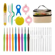 58Pcs Crochet Hooks Set with Case, DIY Knitting Accessories for Making Bag Hat