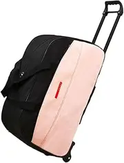 [Hjdlhx] Foldable Travel Bag Roller for Outdoor Business Travel, Pink, as described