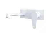 VITO WALL BASIN MIXER WITH OUTLET SHINY WHITE