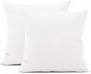 TAOSON 100% Cotton 300 Thread Count 2pc / Pair Pillow Cover Pillowcase Pillow Protector Cushion Cover with Hidden Zipper Only Cover No Insert - European, White 26 x 26 inch