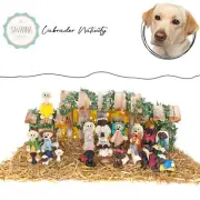 SAVANNASHOPS Dog Nativity Labrador Retriever Gifts - Nativity Sets - Dog Lover