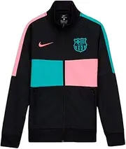 [Nike] Kids' FCB Y NK I96 Anthem TRK JKT CL Sport Jacket, Black/Pink Beam/New Green/(Pink Beam) (no spon-3rd)
