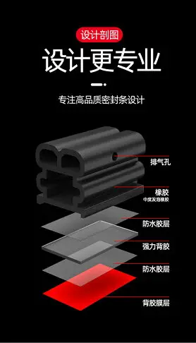 汽車密封條隔音條雙層專用加厚車門邊全車用門縫降噪通用防水膠條