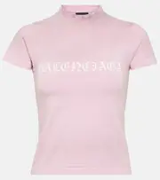 [Balenciaga] Balenciaga Cropped cotton jersey T-shirt AU 14 multicoloured