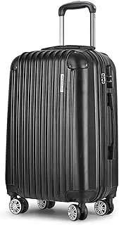 [Wanderlite] 20" Hard Shell Luggage Cart with Secure Code Lock, 360 Spinner Wheels & Aluminium Pull Rod, Black