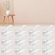 FENRUNXU Shoe Slots Organizer for Closet,12PACK Shoe Stacker Shoe Rack Organizer for Closet Space Saver Storage Shoe Holder Organization(Transparent)