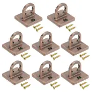 Pad Eye Plate U Hooks, 8 Pack Metal Ceiling Hook Wall Mount Loop, Copper