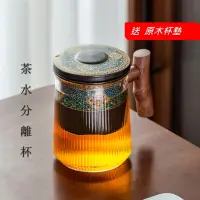 在飛比找momo購物網優惠-【茶几王Living Art】復古懷舊/泡茶杯/耐熱玻璃杯/